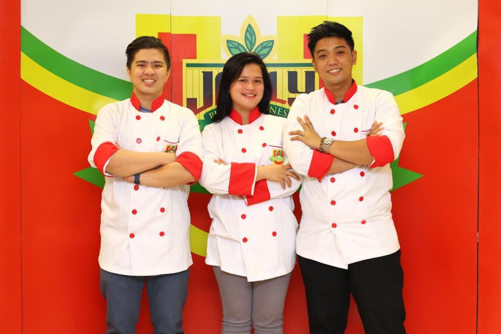 Winners of Jolly University Year 2 - From left, CJ Asiddao, Monique Siguenza, and Rian Cajiles